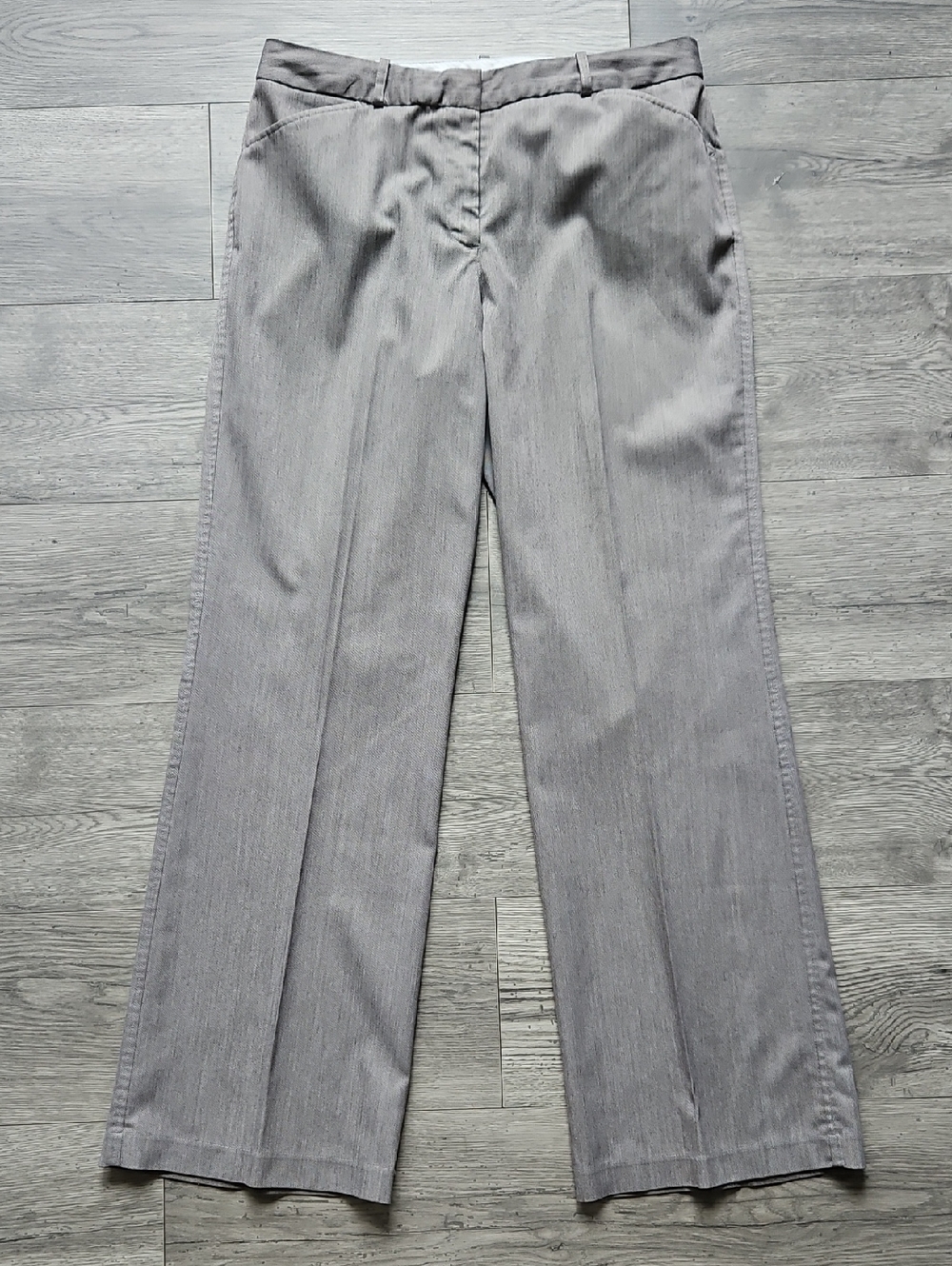Worthington Stretch Womens Business Casual Trouser Pants Brown Gray 12